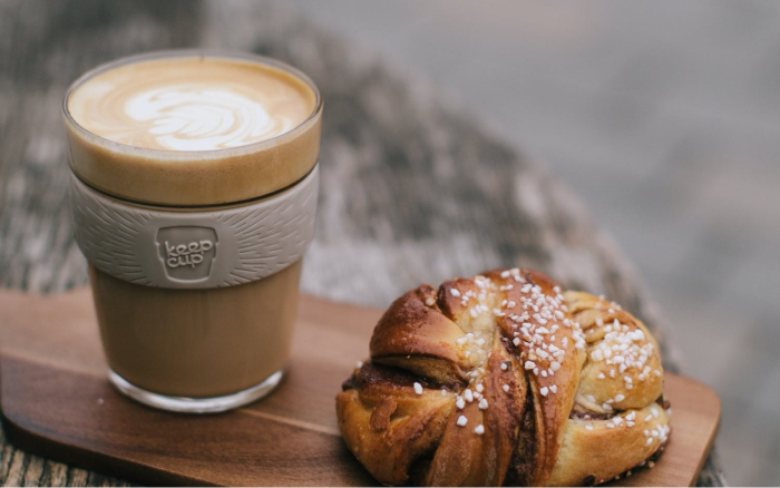 Latte with Just Cooked Pastries!